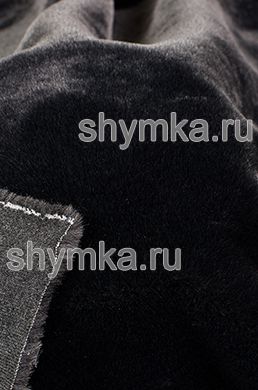 Мех искусственный МУТОН цвет ТЕМНО-СЕРЫЙ 
ширина 1,4м плотность 780г/кв.м высота ворса 10мм