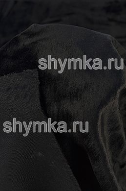 Мех искусственный МУТОН цвет ЧЕРНЫЙ 
ширина 1,4м плотность 582г/кв.м высота ворса 7мм