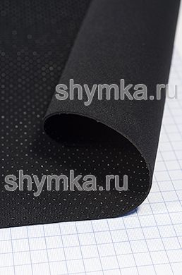 Неопрен 1мм с тканью нейлон и Антислик
с антискользящим покрытием ЧЕРНЫЙ ширина 1,45м