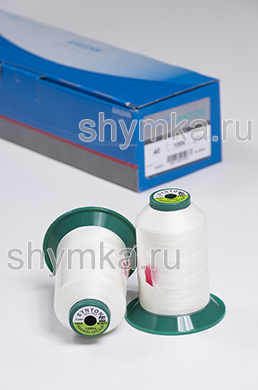 Нитки Synton 40 намотка 1200м цвет 1000 БЕЛЫЙ