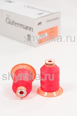 Нитки Gutermann Tera 10 намотка 300м цвет 3722 НЕОНОВО-КОРАЛЛОВЫЙ