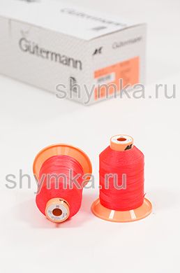 Нитки Gutermann Tera 20 намотка 600м цвет 3722 НЕОНОВО-КОРАЛЛОВЫЙ