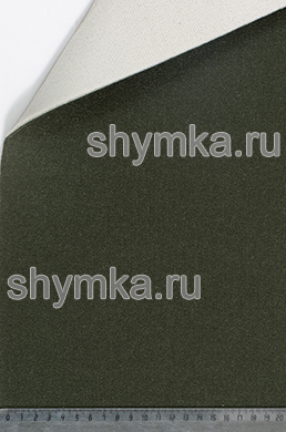 Велюр на поролоне на сетке ХАКИ 
толщина 3мм ширина 1,4м
