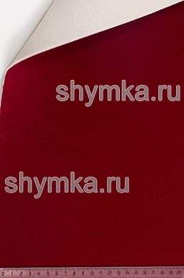 Велюр на поролоне на сетке ВИШНЕВЫЙ 
толщина 3мм ширина 1,4м