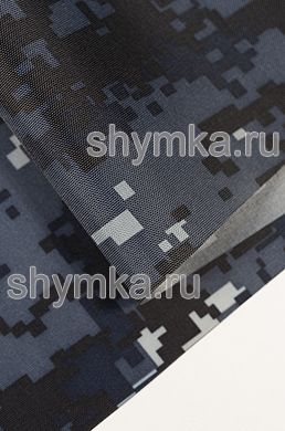Ткань Оксфорд 210D 95г/кв.м водоотталкивающая 
1000PU КАМУФЛЯЖ ЦИФРА СЕРАЯ ширина 1,45м