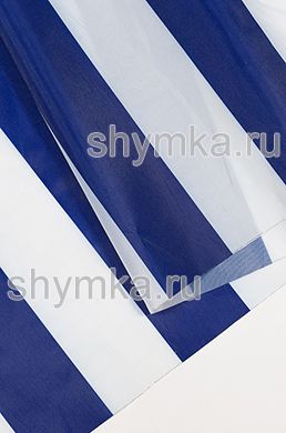 Ткань Оксфорд 210D 95г/кв.м водоотталкивающая 
1000PU ПОЛОСА БЕЛО-СИНЯЯ ширина 1,45м