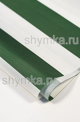 Ткань Оксфорд 240D 120г/кв.м водоотталкивающая 
2000PU ПОЛОСА БЕЛО-ЗЕЛЕНАЯ ширина 1,45м