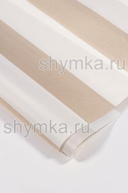 Ткань Оксфорд 240D 120г/кв.м водоотталкивающая 
1000PU ПОЛОСА БЕЛО-БЕЖЕВАЯ ширина 1,45м