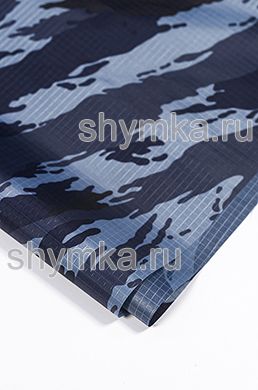 Ткань Оксфорд Рип-Стоп 210D 80г/кв.м 
водоотталкивающая 2000PU КАМУФЛЯЖ КАМЫШ СЕРЫЙ