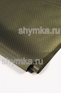 Ткань Оксфорд Рип-Стоп 300D 155г/кв.м 
водоотталкивающая 1000PU СОТЫ ТЕМНЫЙ ХАКИ №423