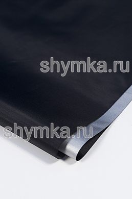 Ткань курточная Таффета 190Т 60г/кв.м 
водоотталкивающая PU SILVER ЧЕРНАЯ ширина 1,45м