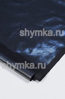 Ткань подкладочная Таффета 190Т 65г/кв.м 
фольгированная ТОЧКИ ЧЕРНАЯ ширина 1,45м