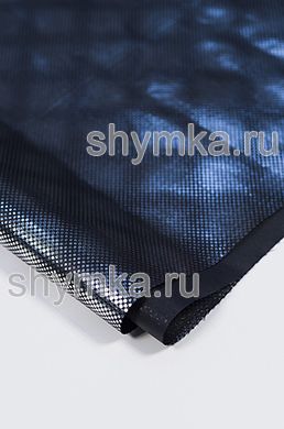 Ткань курточная Таффета 210Т 65г/кв.м 
фольгированная РОМБЫ ЧЕРНАЯ ширина 1,45м