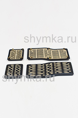 Подпятник пластиковый Фигурный 2 элемента 
БЕЖЕВЫЙ размер 25,5х13см и 13,5х9,5см