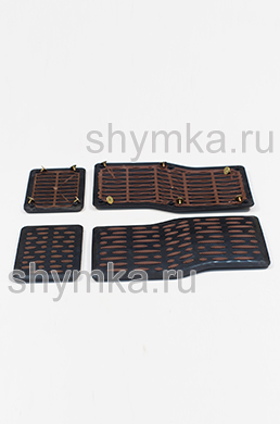 Подпятник пластиковый Фигурный 2 элемента 
КОРИЧНЕВЫЙ размер 25,5х13см и 13,5х9,5см