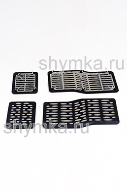 Подпятник пластиковый Фигурный 2 элемента 
СЕРЫЙ размер 25,5х13см и 13,5х9,5см