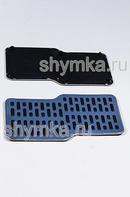 Подпятник металлический Фигурный 
с ЧЕРНЫМИ вставками размер 14х29см