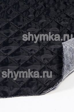 Подклад Т210 ЧЕРНЫЙ на ватине х/б со спанбондом 
стеганный КВАДРАТ 50х50мм ширина 1,5м