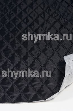 Термостежка РОМБ 75х50мм синтепон Standart 
100г/кв.м + подкладка 190Т ЧЕРНАЯ ширина 1,45м