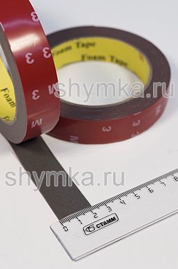 Скотч 3 М (не оригинал) двусторонний 
толщина 1мм ширина 22мм длина 5м