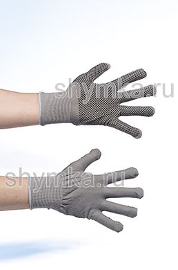 Перчатки нейлоновые СЕРЫЕ 
с напылением пвх слоя
