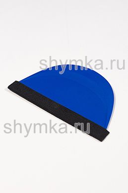 Ракель СИНИЙ округлый Flexble мягкий 
с велюровой накладкой длина 130мм ширина 80мм