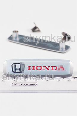 Шильдик металлический МАТОВЫЙ
для автоковриков HOND... ЦВЕТНОЙ + 2 болтика
