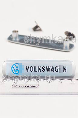 Шильдик металлический МАТОВЫЙ
для автоковриков VOLKSWAG...N ЦВЕТНОЙ + 2 болтика
