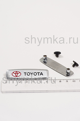 Шильдик металлический для автоковриков 
TOY...TA ЦВЕТНОЙ + 2 болтика