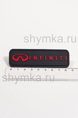 Шеврон резиновый для автоковриков 
INFINITI ЦВЕТНОЙ прошивной