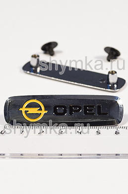 Шильдик металлический ГЛЯНЕЦ 
для автоковриков OP...L ЦВЕТНОЙ + 2 болтика