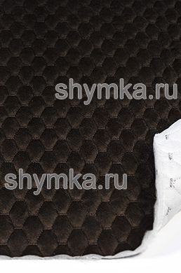 Велюр Стандарт ТЕМНО-КОРИЧНЕВЫЙ 
на синтепоне 100г/кв.м на дублерине 
СТЕГАННЫЙ ТЕМНО-КОРИЧНЕВОЙ ниткой СОТА