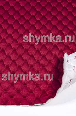 Велюр Стандарт КРАСНЫЙ 
на синтепоне 100г/кв.м на дублерине 
СТЕГАННЫЙ КРАСНОЙ ниткой СОТА