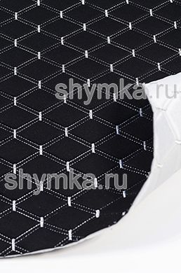 Велюр Классик на поролоне 3мм на дублерине
ЧЕРНЫЙ стеганный БЕЛОЙ ниткой
ДВОЙНОЙ РОМБ 35х35мм