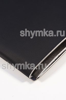 Винилискожа Орегон на поролоне 7мм на черном спанбонде 60г/кв.м ЧЕРНАЯ толщина 7,6мм ширина 1,4м