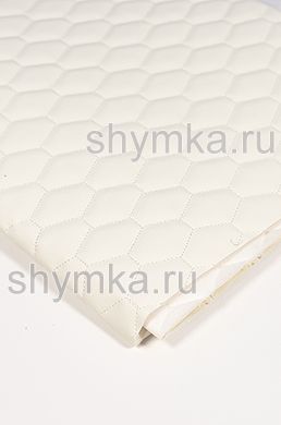 Винилискожа Орегон на поролоне 5мм на белом 
спанбонде 60г/кв.м БЕЛАЯ стеганная БЕЛОЙ 
ниткой СОТА