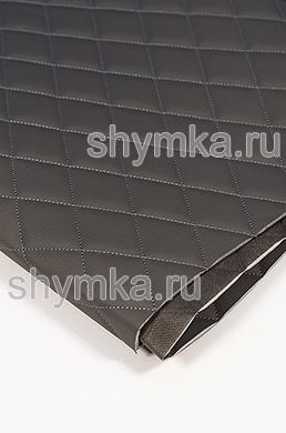 Винилискожа Орегон на поролоне 5мм на темно-сером 
спанбонде 60г/кв.м ТЕМНО-СЕРАЯ стеганная 
ТЕМНО-СЕРОЙ №617 ниткой РОМБ 45х45мм