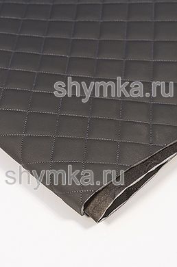 Винилискожа Орегон на поролоне 5мм на темно-сером 
спанбонде 60г/кв.м ТЕМНО-СЕРАЯ стеганная 
ТЕМНО-СЕРОЙ №617 ниткой КВАДРАТ 35х35мм