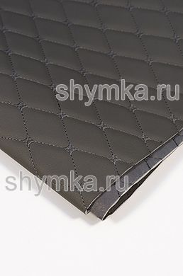 Винилискожа Орегон на поролоне 3мм на графитовом
спанбонде 60г/кв.м ТЕМНО-СЕРАЯ стеганная
ТЕМНО-СЕРОЙ №1347 ниткой РОМБ ДЕКОРАТИВНЫЙ
45х45мм