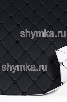 Винилискожа на поролоне 3мм на дублерине
ЧЕРНАЯ стеганная ЧЕРНОЙ ниткой
РОМБ ДЕКОРАТИВНЫЙ 50х50мм