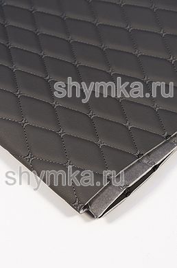 Винилискожа Орегон на поролоне 5мм на графитовом 
спанбонде 60г/кв.м ТЕМНО-СЕРАЯ стеганная 
ТЕМНО-СЕРОЙ №1347 ниткой РОМБ ДЕКОРАТИВНЫЙ 
45х45мм