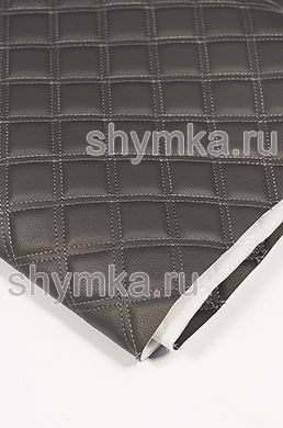 Винилискожа Орегон на поролоне 5мм на спанбонде 
ТЕМНО-СЕРАЯ стеганная СВЕТЛО-СЕРОЙ ниткой 
ДВОЙНОЙ КВАДРАТ