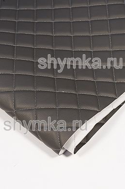 Винилискожа Орегон на поролоне 5мм на спанбонде 
ТЕМНО-СЕРАЯ стеганная СВЕТЛО-СЕРОЙ ниткой 
КВАДРАТ 35х35мм