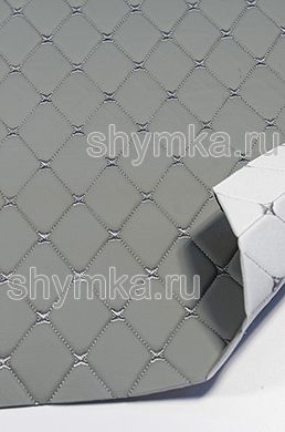 Винилискожа на поролоне 3мм на дублерине
 СЕРАЯ стеганная СЕРОЙ ниткой
РОМБ ДЕКОРАТИВНЫЙ 50х50мм