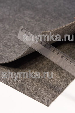 Полотно нетканое термоскрепленное 
иглопробивное СЕРЕБРИСТО-СЕРОЕ 350г/кв.м 
толщина 2,5мм ширина 1,5м